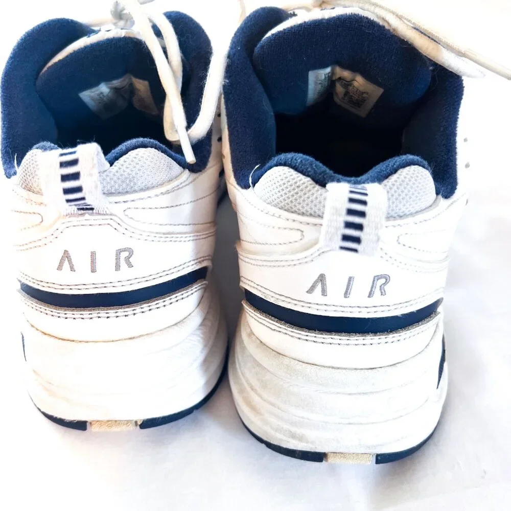 Nike Men's Air Monarch IV (White/Silver/Midnight Navy) Training Shoes Size 11